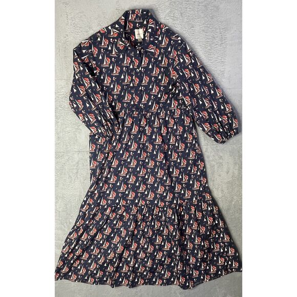 Anthropologie Maeve Bettina Sailboat Cotton‎ Shirt Dress Size XXS - Picture 5 of 11